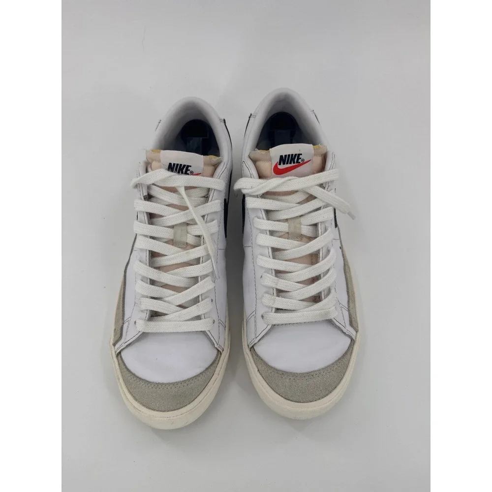 Nike Blazer Low 77 Vintage White Black Mens Sneakers DA6364-101 Size 9.5‎